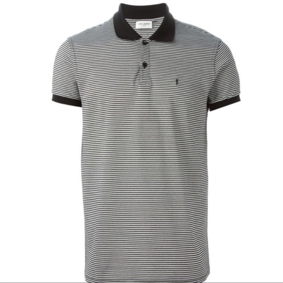 YSL -  Striped polo shirt, XS - Picture 4 of 5